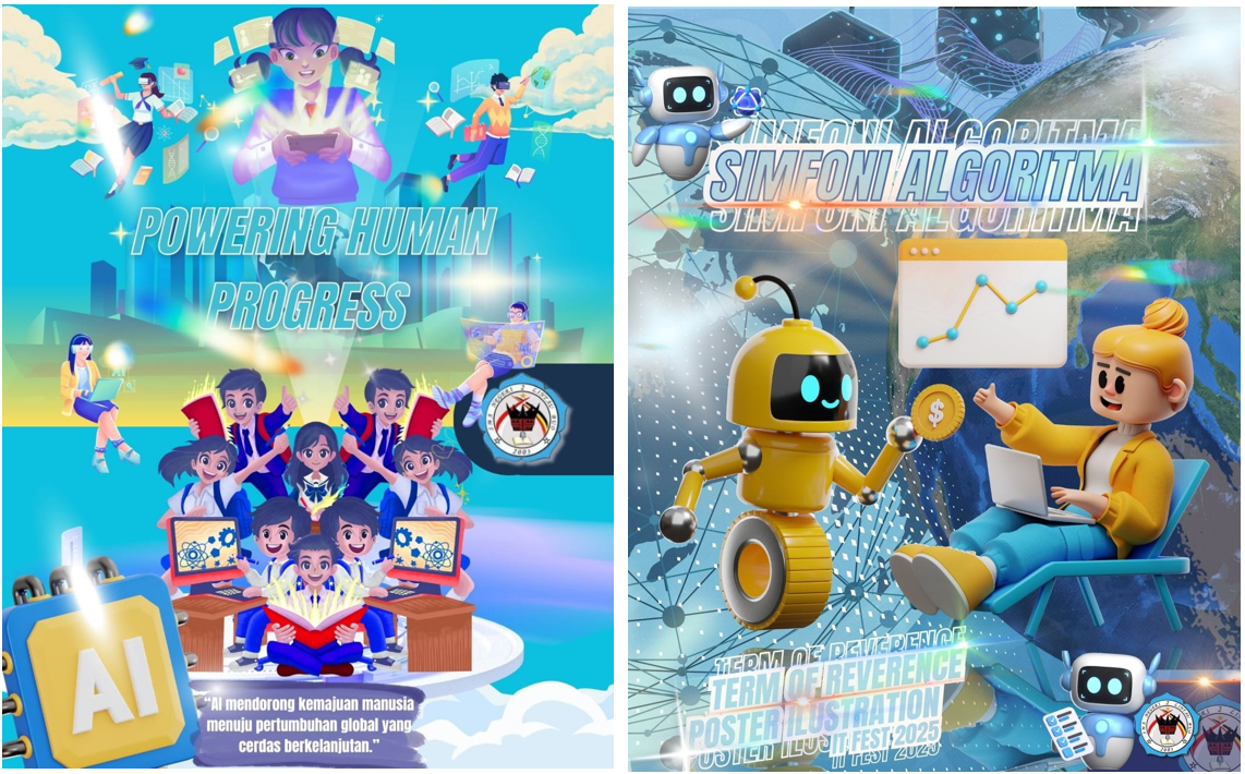 Dua Orang Siswa SMAN 2 Lintau Buo Raih Juara Lomba Desain Grafis IT Fest 2025